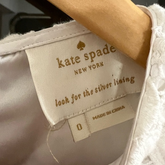Kate Spade Ashby Guipure Lace Shift Dress - Size 0 - white - Picture 4 of 8